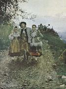 Anders Zorn tur hos famerna oil painting reproduction